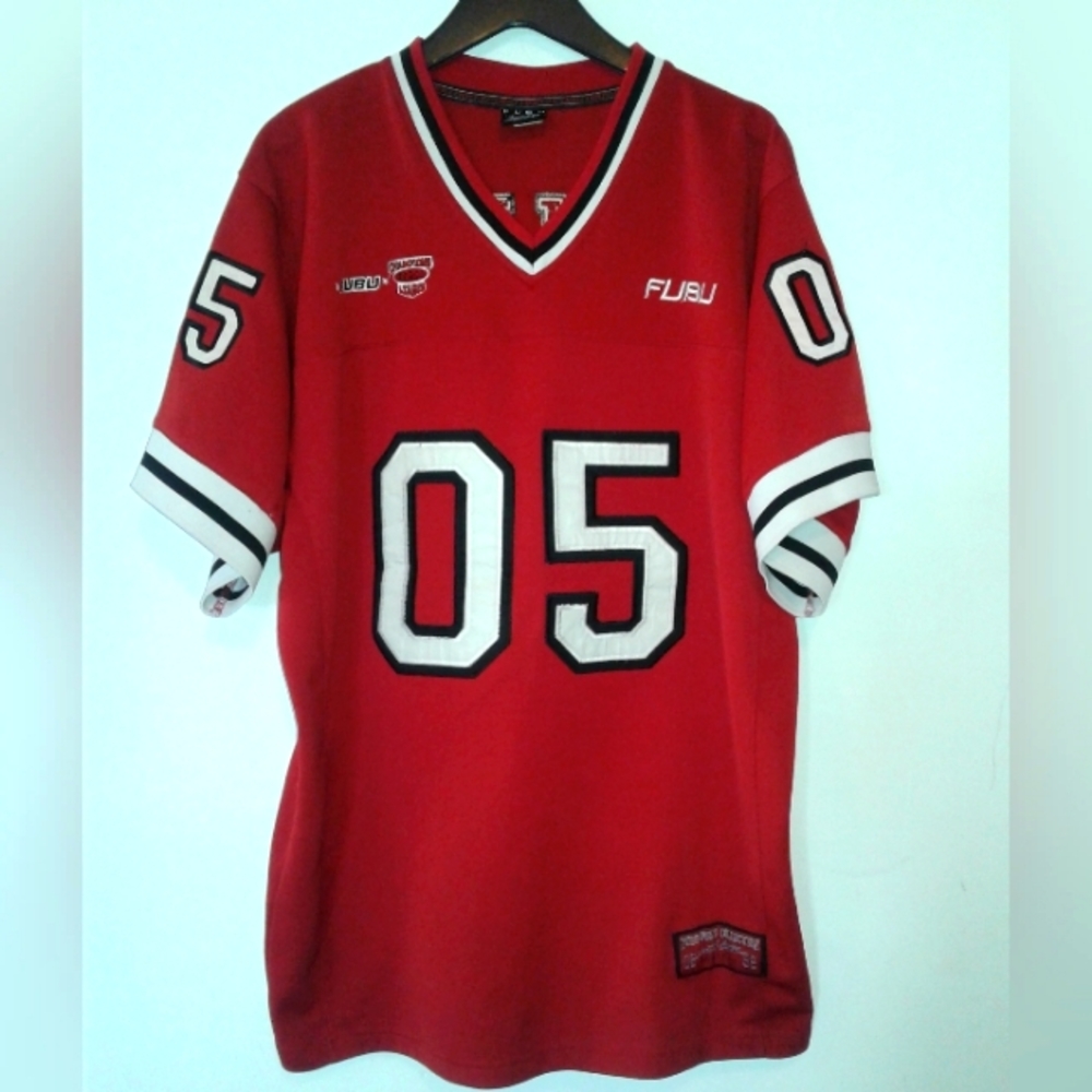 Fubu Champions League Football Jersey sz L Vintage Limited Edition made in Korea